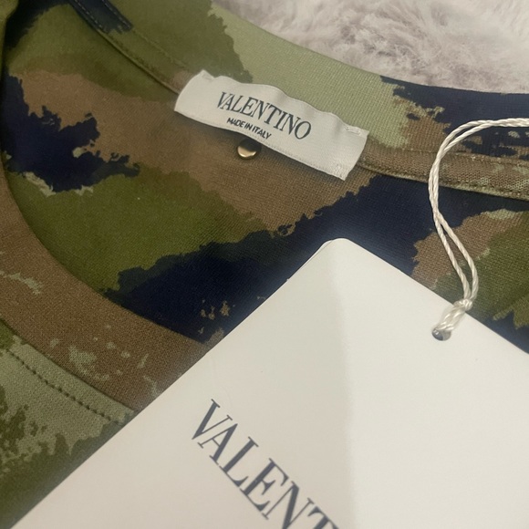 Valentino Garavani Men's Camo Camouflage Logo T-shirt Sz M - Picture 5 of 8